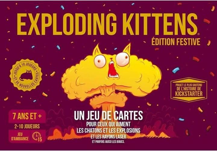 Produktbild Asmodée Tischspiel Asmodee Exploding Kittens: Festive Edition (Französisch, 2 - 8 Spieler)