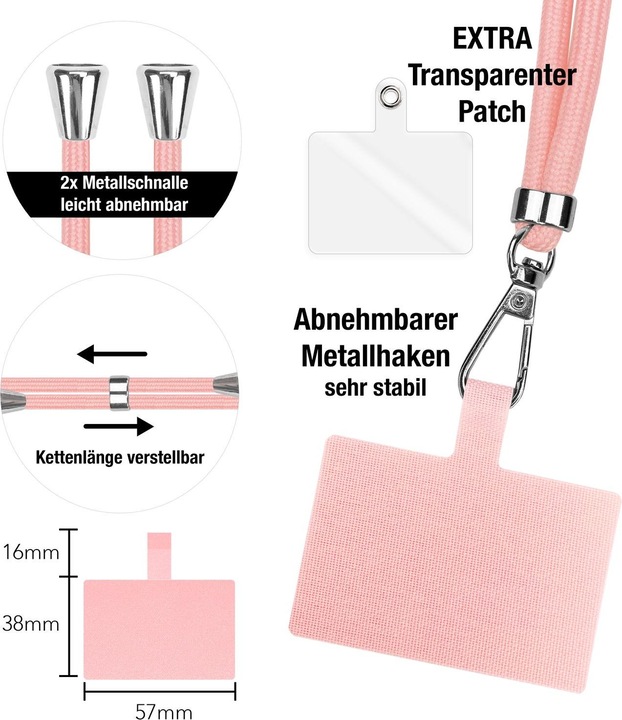 Productafbeelding Nalia Universele mobiele telefoonketting met pad