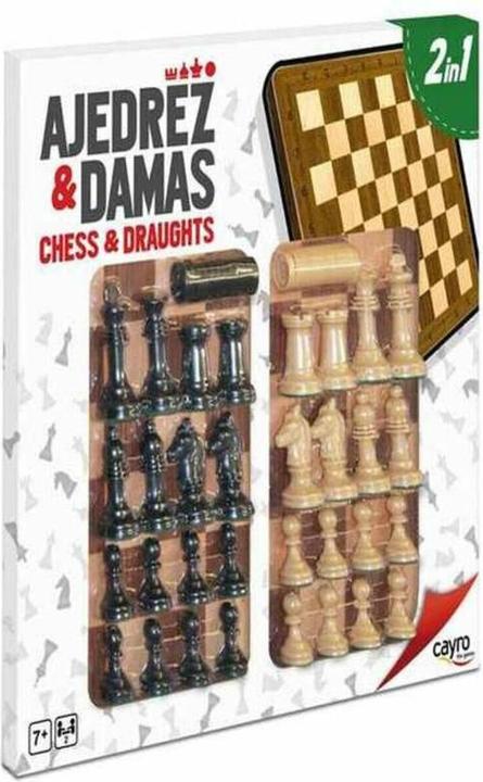 Actual product image Cayro Chess & Checkers Wood Edition
