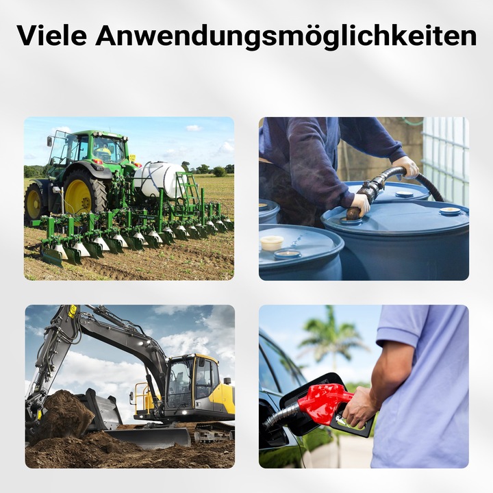 Produktbild Wiltec Diesel Heizöl Zähler Doppelzahlwerk 3bar 25,4mm 19-120l/min Heizölpumpe