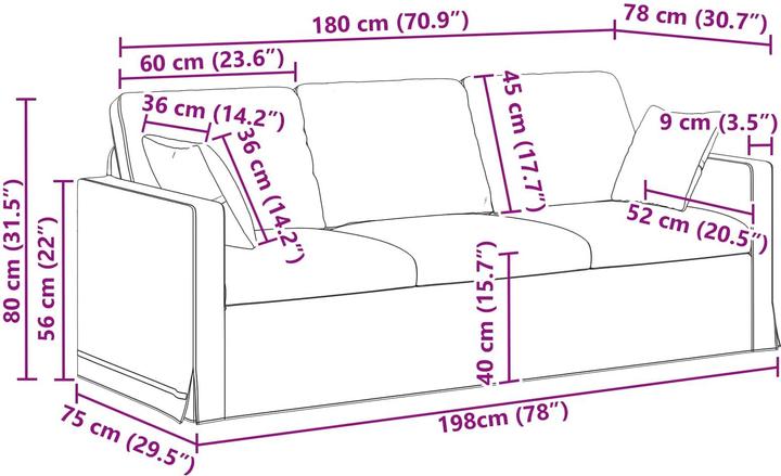 Produktbild vidaXL Sofa