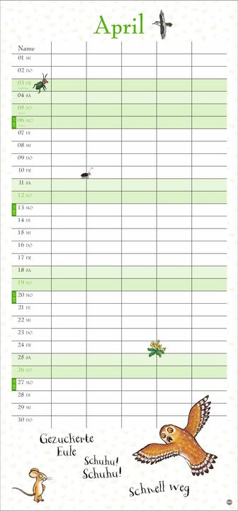 Produktbild Der Grüffelo Familienplaner 2026 (A3)