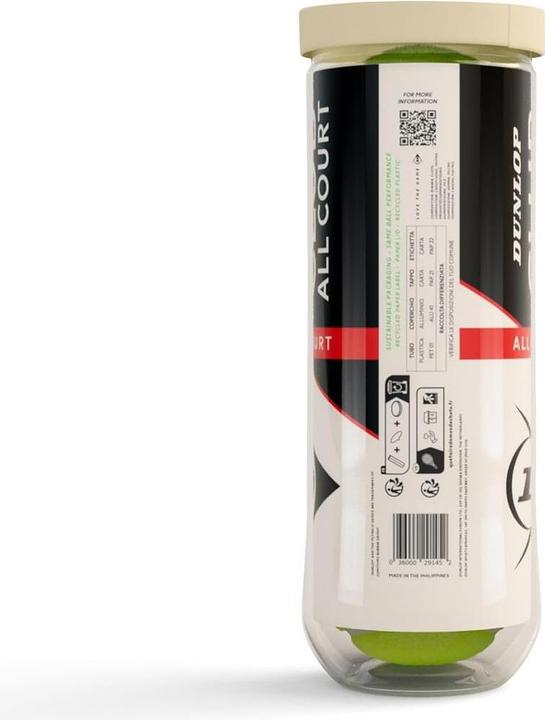 Produktbild Dunlop Tennis ball club all court 3pc