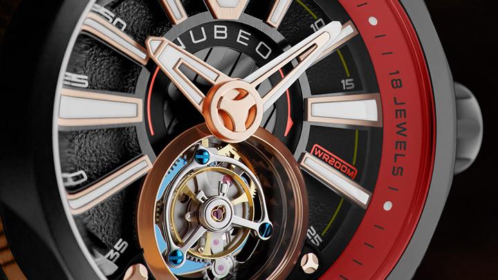 Actual product image Nubeo NB-6075-09 Men's Messenger Tourbillon Limited 52mm 10ATM