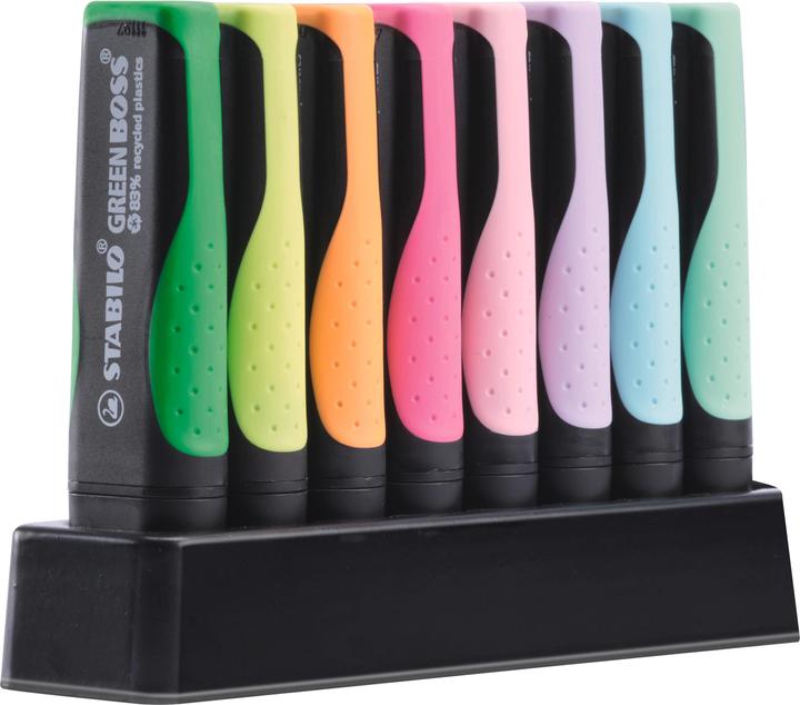 Produktbild STABILO GREEN BOSS Textmarker (Mehrfarbig, 5 mm, 8 x)