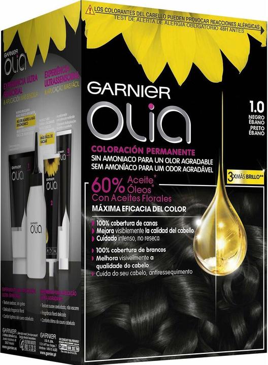 Immagine prodotto Garnier OLIA Coloración Permanente #1,0 Negro Ebano 4 pz (Ebano nero)