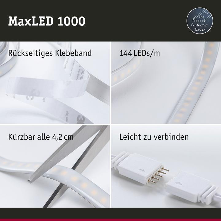 Image du produit Paulmann Kit MaxLED 1000 Stripe (Blanc chaud, 150 cm, Intérieur)