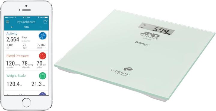 Image du produit A&D Digitale Personenwaage mit App und Bluetooth-Verbindung (200 kg)