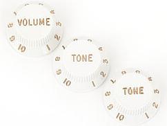 Image du produit Fender Boutons de pot de colle Strat (V/T/T) blanc