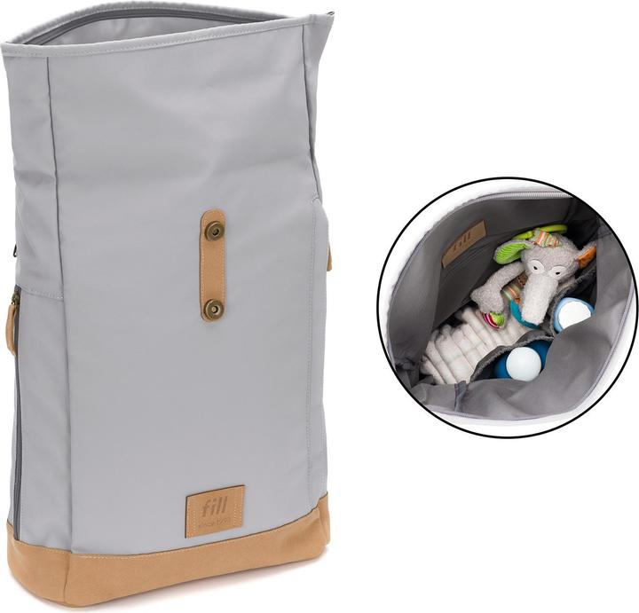 Produktbild Fillikid Wickeltaschen & Wickelrucksäcke Wickeltasche Berlin im Rolltop-Design mit