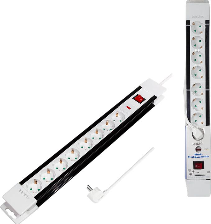 Actual product image LogiLink socket strip (8 x, CEE 7/3, 3 m)