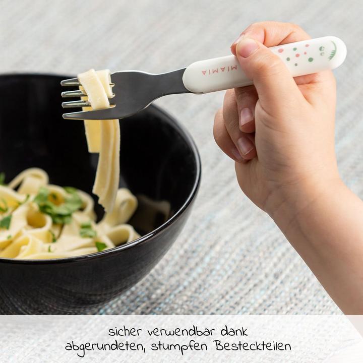 Produktbild MiaMia Esslernbesteck Besteck-Set 6-teilig - Punkte - Weiss