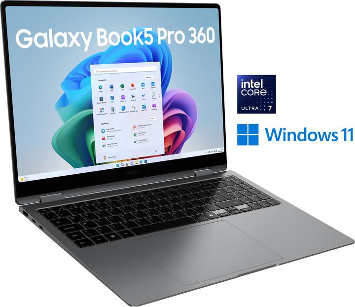 Samsung Galaxy Book5 Pro 360 (16", Intel Core Ultra 7 258V, 32 Go, 1000 Go, DE)