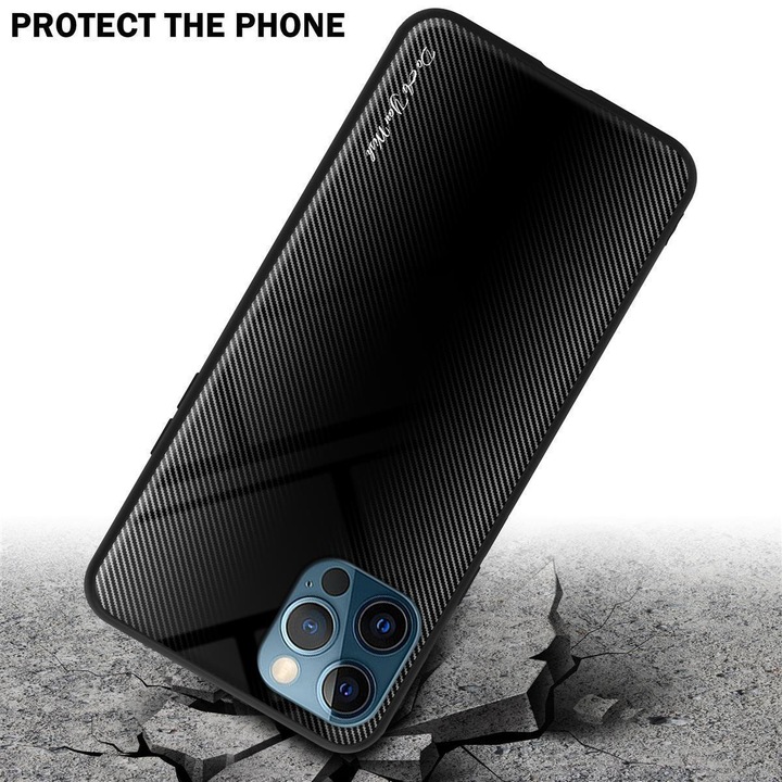 Productafbeelding Cadorabo TPU gestreepte glasplaat (Apple iPhone 12, Realme 12 Pro+)