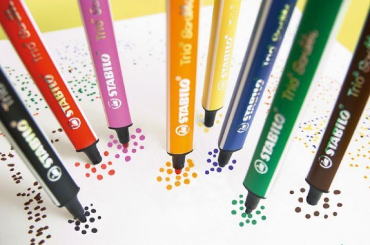 Image du produit STABILO Trio Scribbi Stylo feutre triangulaire à ressort (Vert, 1 x)