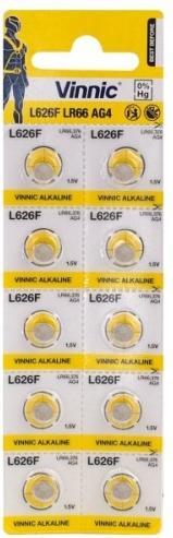 Immagine prodotto Vinnic 10er Set AG 4, LR66, L626F, V376, V377, LR626 (10 pz., Specifico del dispositivo, 18 mAh)