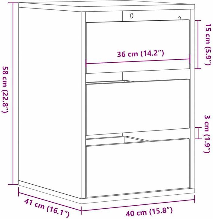 Image du produit vidaXL Kommode (40 x 41 x 58 cm)
