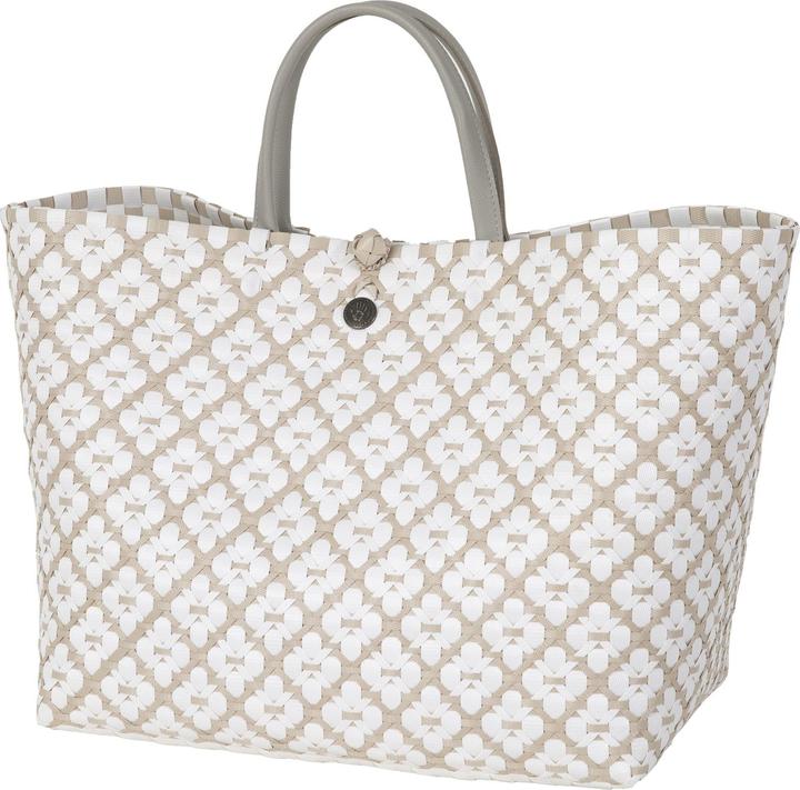 Actual product image Handed by Shopping bag Motif bag, light grey with white pattern