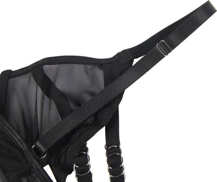Produktbild Subblime Transparenter Bügel-BH mit dekorativen Bändern plus Slip (L, XL)