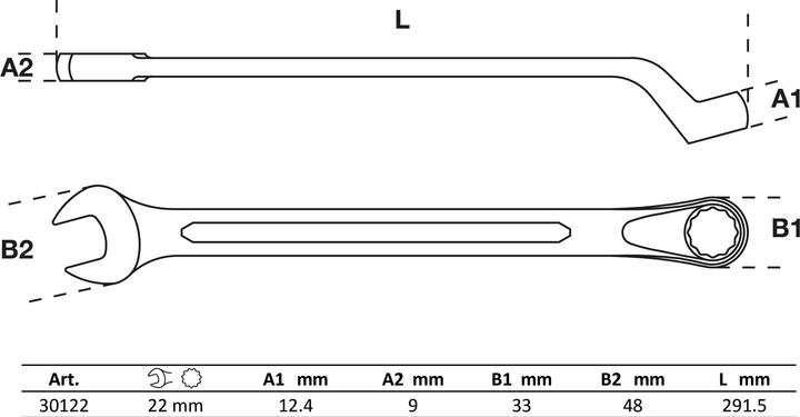 Actual product image BGS Combination Spanner offset 22 mm (22 mm)