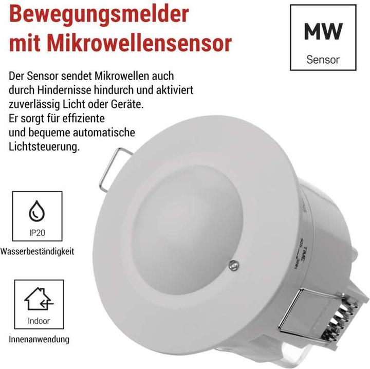 Produktbild Emos Bewegungsmelder (PIR-Sensor) IP20 1200W Weiss (16 m)