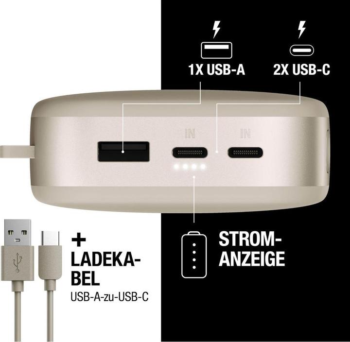 Productafbeelding Fresh'N Rebel Fresh 'n Rebel Powerbank 24000 mAh Sand (24000 mAh, 20 W, 88.80 Wh)