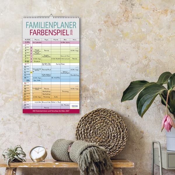 Image du produit FamilienplanerFarbenspiel2026 (27 x 46 cm, Couverture rigide, Allemand)
