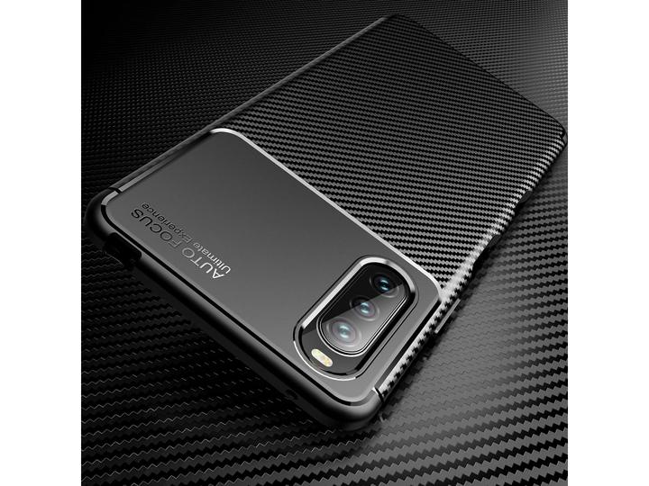 Produktbild Screenguard Sony Xperia 10 III Hülle Carbon Design TPU Case (Sony Xperia 10 III)