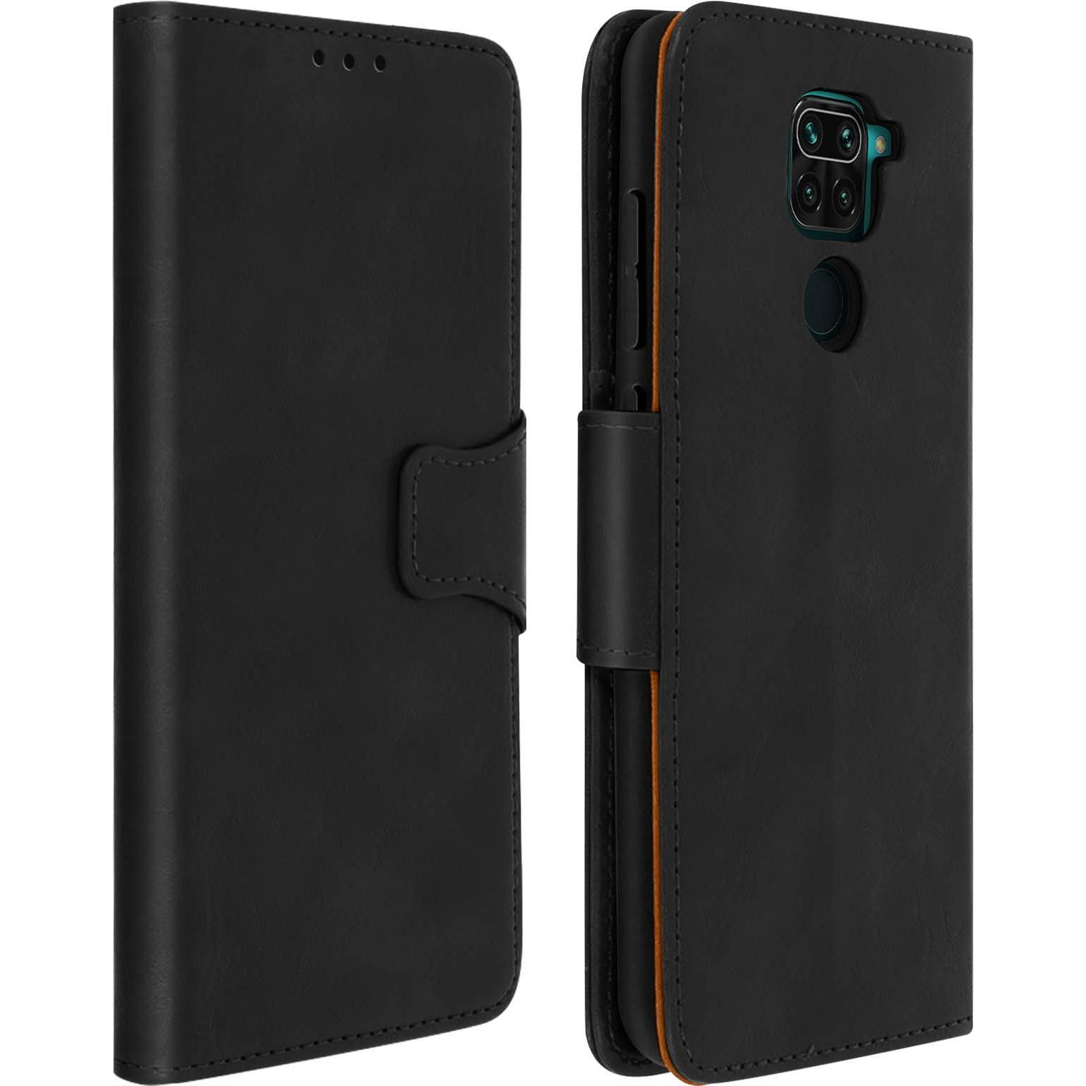 Avizar Vintage Series (Xiaomi Redmi Note 9), Smartphone Hülle, Schwarz