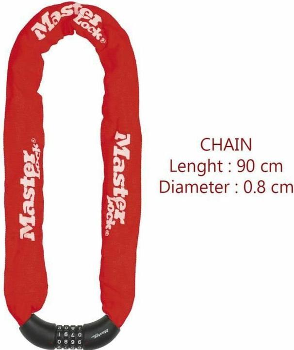 Image du produit Master Lock 8392 Antivol à chaîne 8 mm x 900 mm (90 cm)