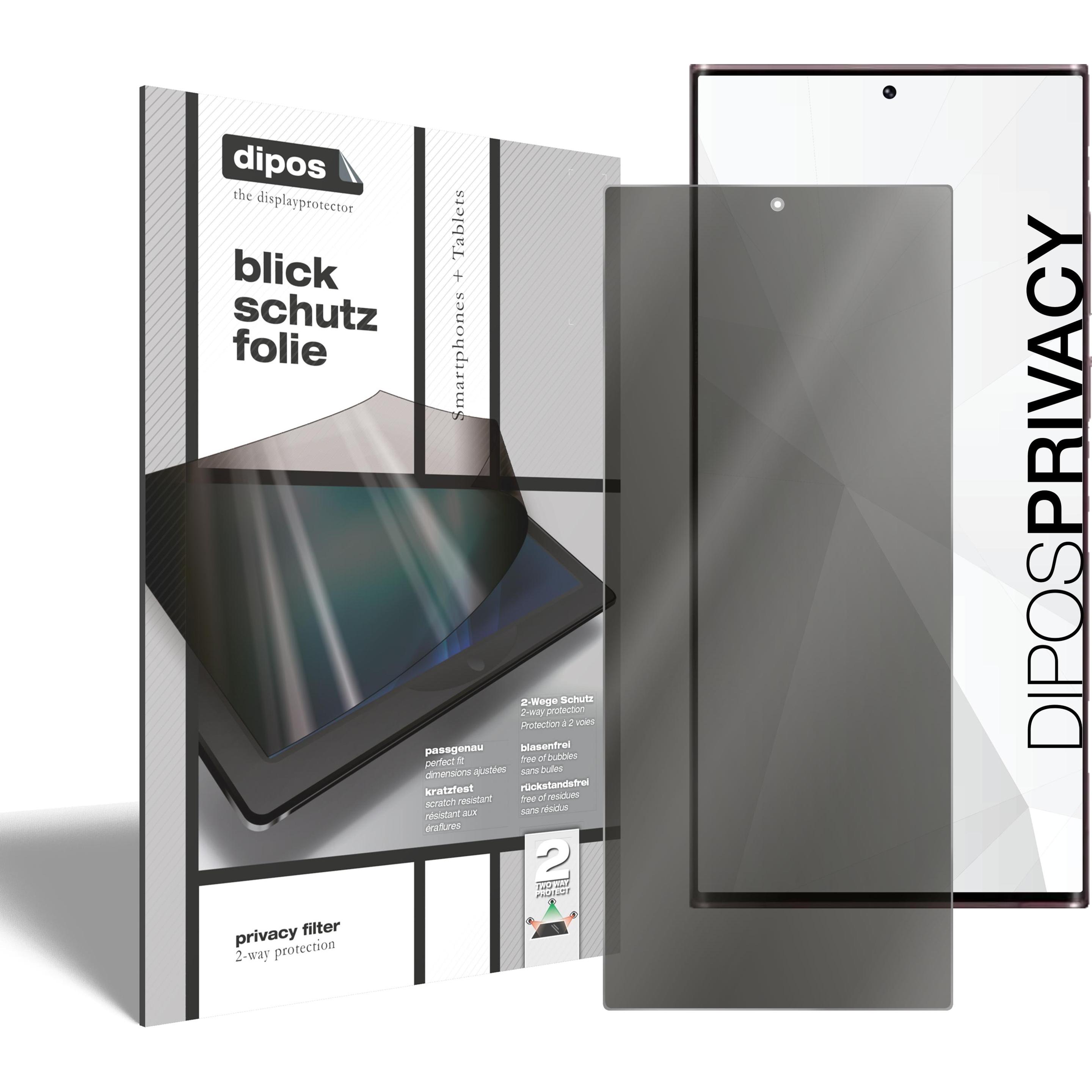Dipos Blickschutzfolie 2-Way Anti-Shock (1 Stück, Samsung Galaxy S21), Smartphone Schutzfolie, Transparent