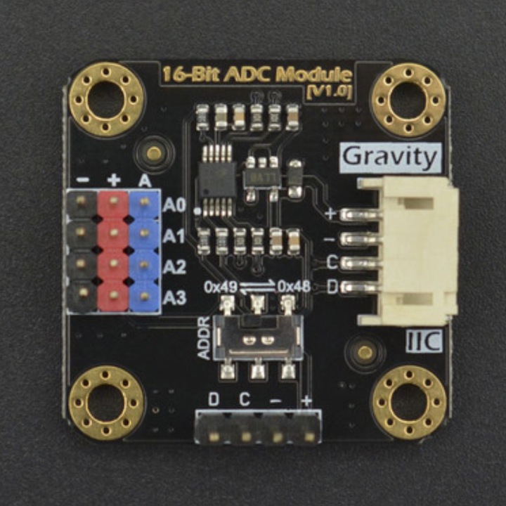 Actual product image DFRobot Gravity 16Bit 4-Channel ADC Analogue Digital Converter I2C ADS1115