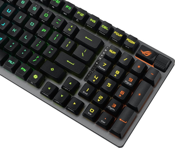 Produktbild ASUS Tastatur ROG Strix Scope II 96 RX Wireless BLK (DE, Kabellos, Kabelgebunden)