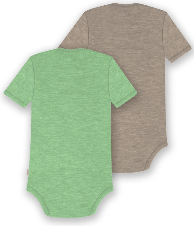 Produktbild Normani 2er Set Baby Merino Body Kurzarm „Tauranga" - 9297 (68)