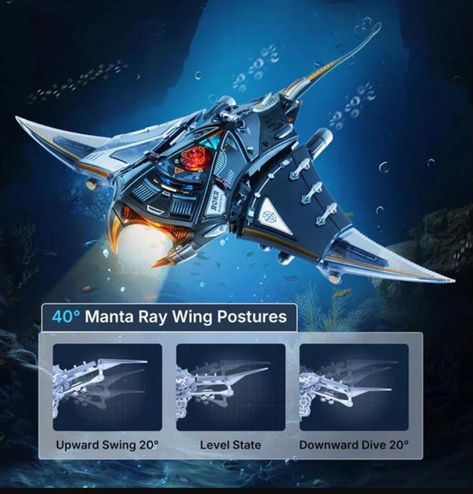 Produktbild Robotime Bausatz ROKR Mechanischer Manta Ray, Massstab: 1:8