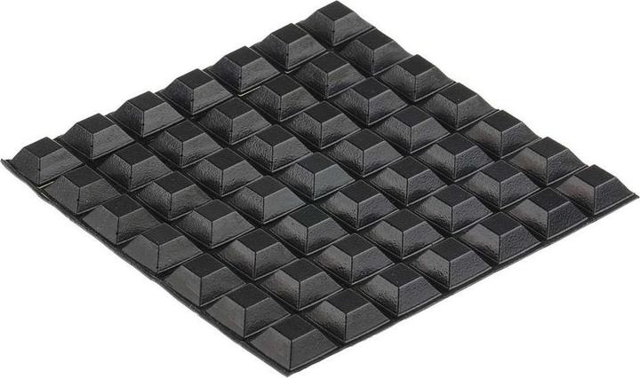Produktbild RS PRO Black stick on Sq, 7.6mm H x 20.6mm Dia