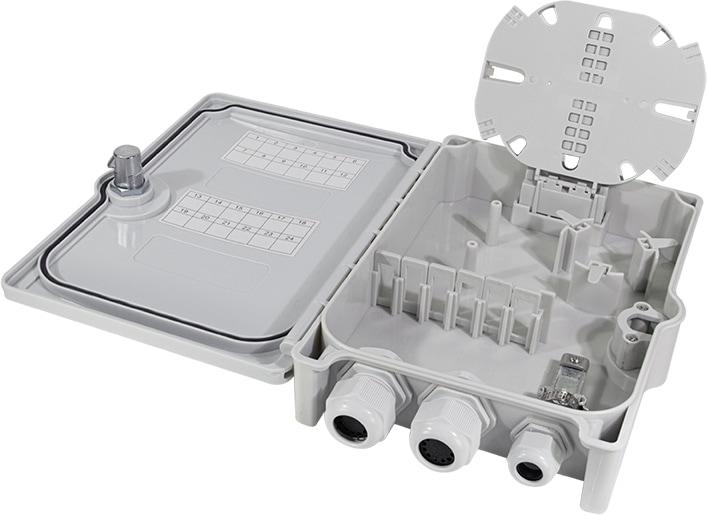 Produktbild LogiLink FTTH/FTTB-Anschlussleergehäuse, 6x LC/QD o. SC/DX (CAT8.2, 0.27 m)