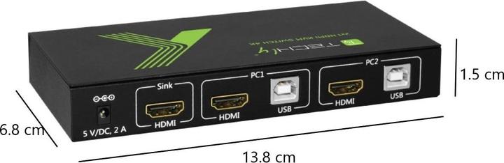 Actual product image Techly KVM Switch