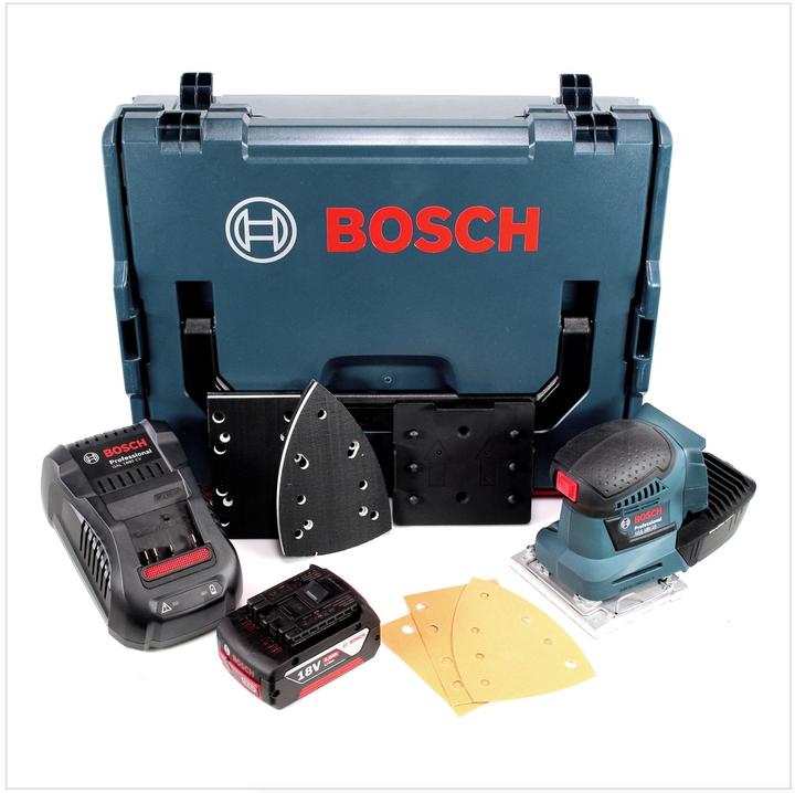 Actual product image Bosch Professional GSS 18V-10 Battery Orbital Sander 18V + 1x Battery 4.0Ah + Charger + L-Boxx (Sander)
