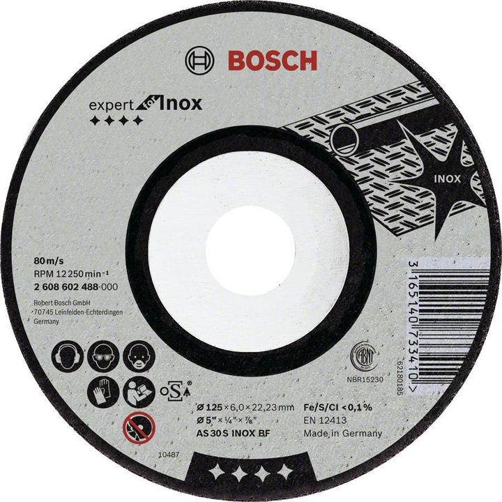 Image du produit Bosch Professional Zubehör Disque abrasif PRO Stainless Steel and Metal, 76 x 4 x 10 mm