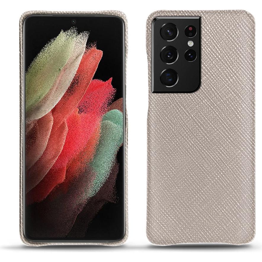 Noreve Lederschutzhülle (Samsung Galaxy S21 Ultra), Smartphone Hülle, Beige