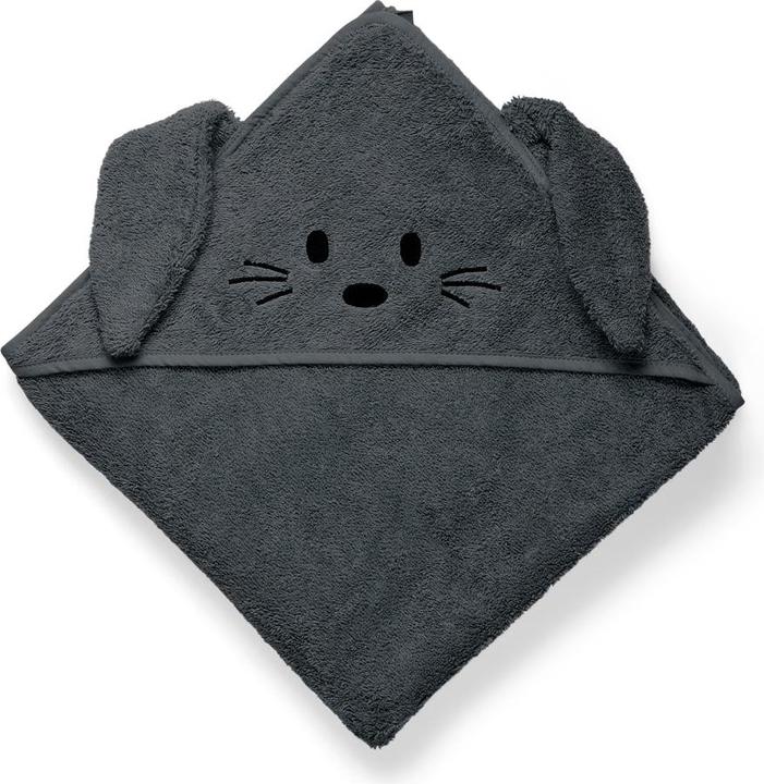 Nuuroo Aki Hooded Baby Towel - Asphalt