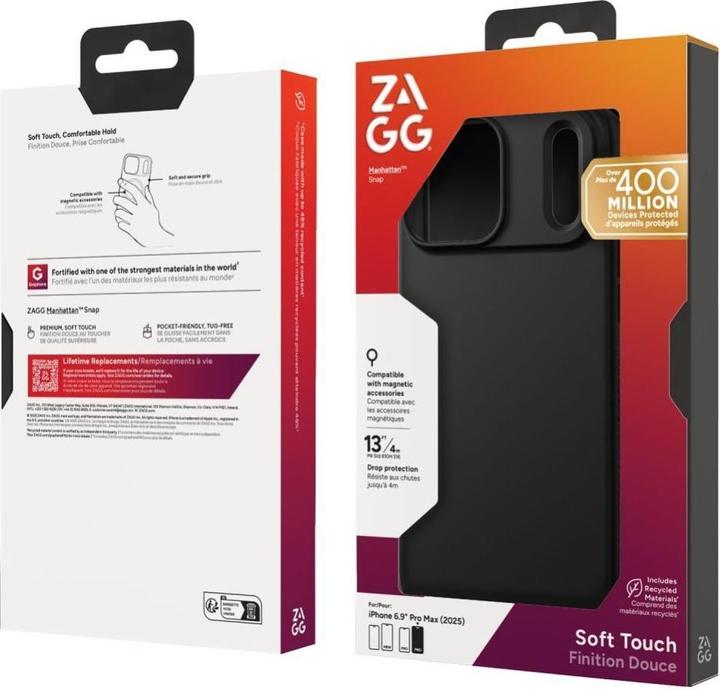 Produktbild Zagg Case für Apple iPhone 17 Pro Max Manhattan Snap black (Apple iPhone 17 Pro Max)