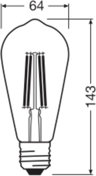 Image du produit Osram 4099854235634 LED EEK A - G E27 forme bulbe 3.8 W 60 Blanc chaud O x H 64 mm (E27, 806 lm, 6x)
