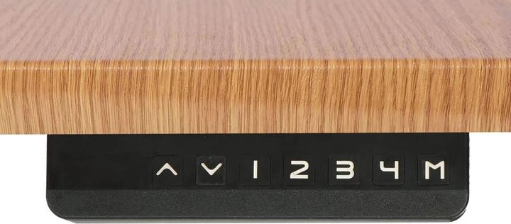 Produktbild Swisshandel24 Schreibtisch, Computertisch, elektrisch höhenverstellbar 160x80cm 53kg braun Struktur, weiss (160 x 80 x 121 cm)