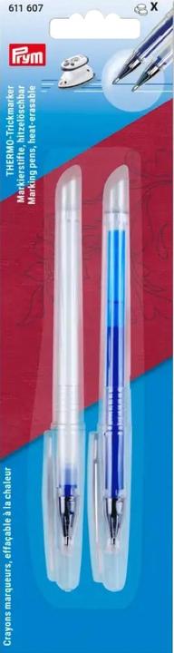 Prym Marcatori THERMO-Trickmarker, cancellabili con calore blu, bianco, Ø 12 mm x 142 mm