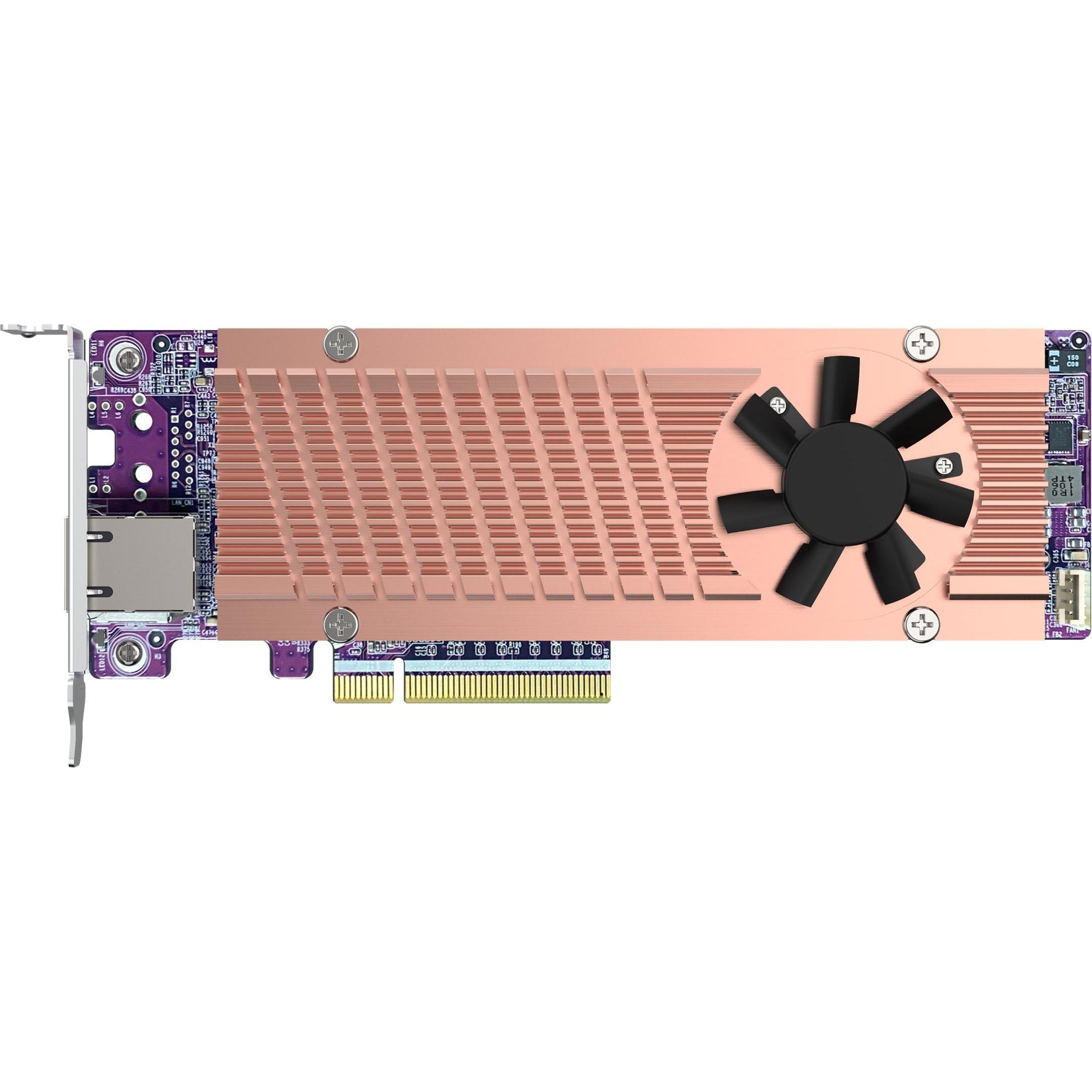 QNAP Card QM2 series 2xPCIe 2280 M.2 SSD slots PCIe Gen4x8 1xAQC113C 10GbE NBASE-T port, NAS Zubehör