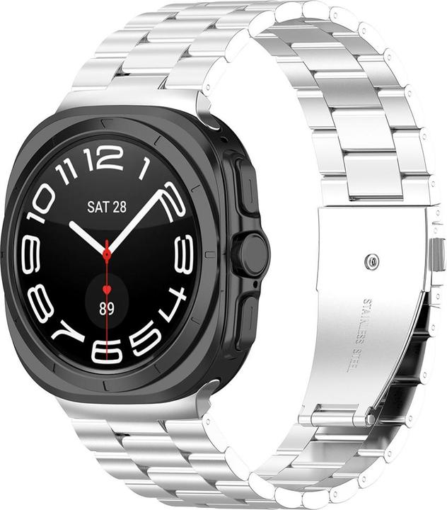 Techsuit - Watchband (W010) - Samsung Galaxy Watch Ultra 47mm - Silver (Edelstahl)