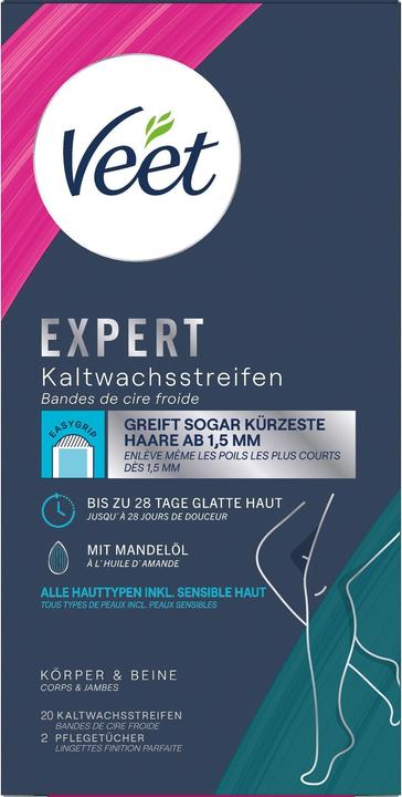 Produktbild Veet Expert Kaltwachsstreifen Beine & Körper (20x, 20 ml)