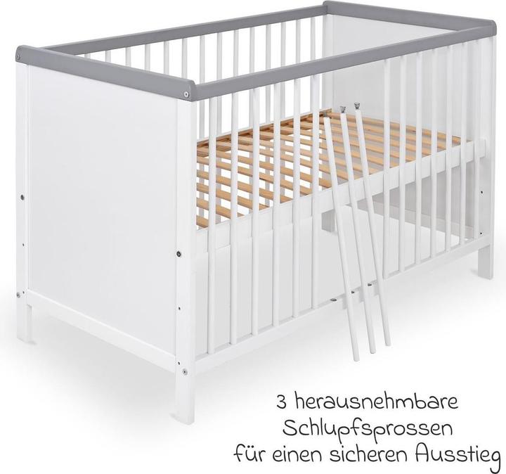 Actual product image jonka Gitterbetten Babybett und Kinderbett Sina 60 x 120 cm